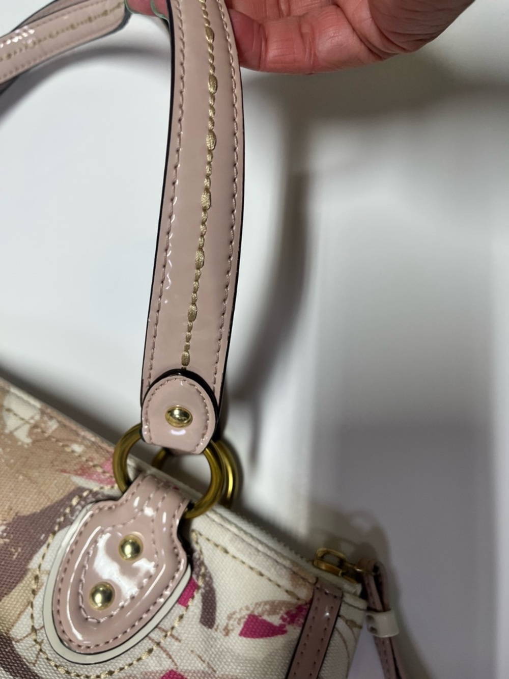 Coach Poppy Graffiti Glam Tote Signature C Pink Khaki 14537 - Picture 6 of 13